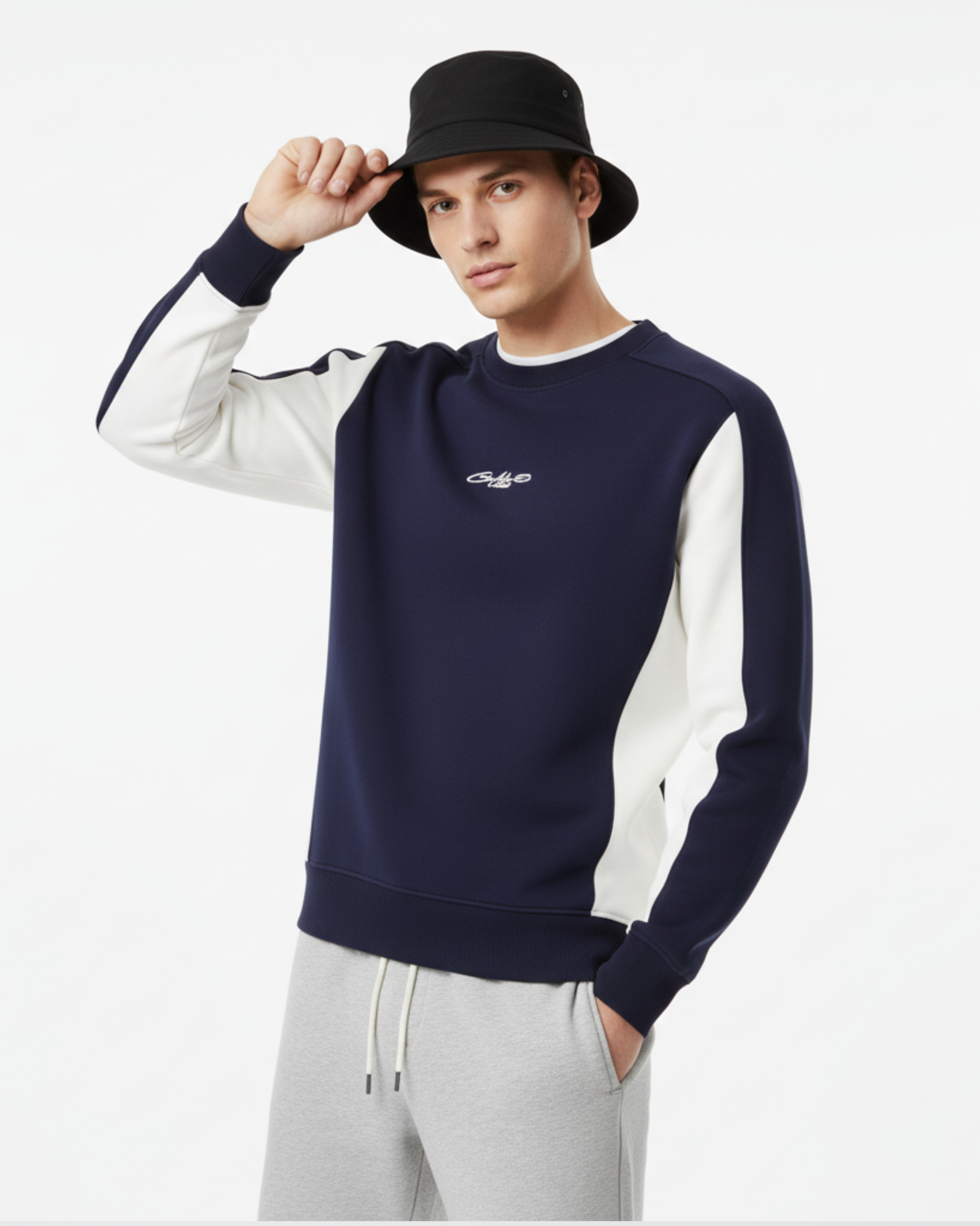 Contrast Panel Sweatshirt